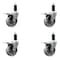 Service Caster 4'' Semi Steel Swivel 1-1/4'' Expanding Stem Caster Set Total Lock Brake, 4PK SCC-EXTTL20S414-SSS-114-4 - alternate 1